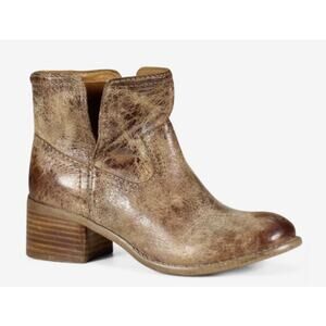 Diba True Walnut Grove Bootie Brown Distressed Ankle Size 6